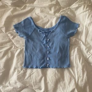 Cute Blue Crop Top